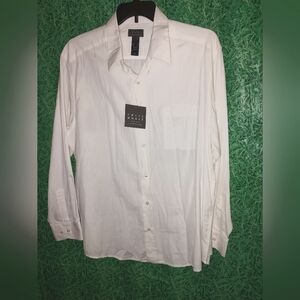 Crazy Horse NWT White Mens Button Down Long Sleeve Textured Stripes XL Shirt